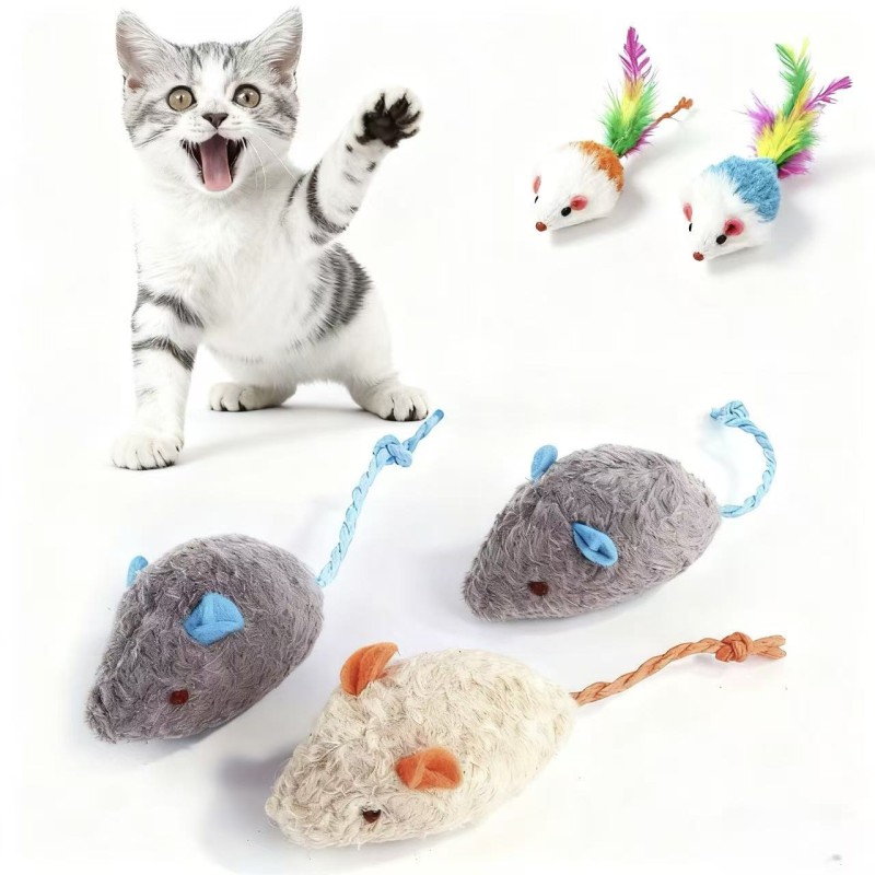 Cat Mice Toys Supplier - Plush Catnip Mouse Indoor