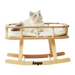 Cat Bed Supplier - Removable Cover Wooden Hammock