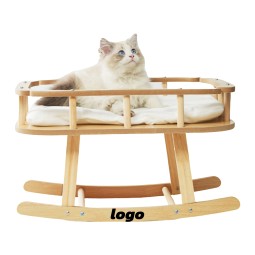 Cat Bed Supplier - Removable Cover Wooden Hammock