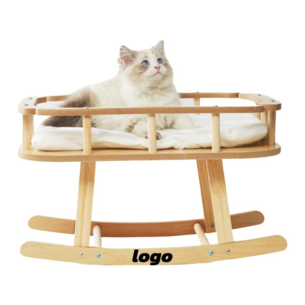 Cat Bed Supplier - Removable Cover Wooden Hammock