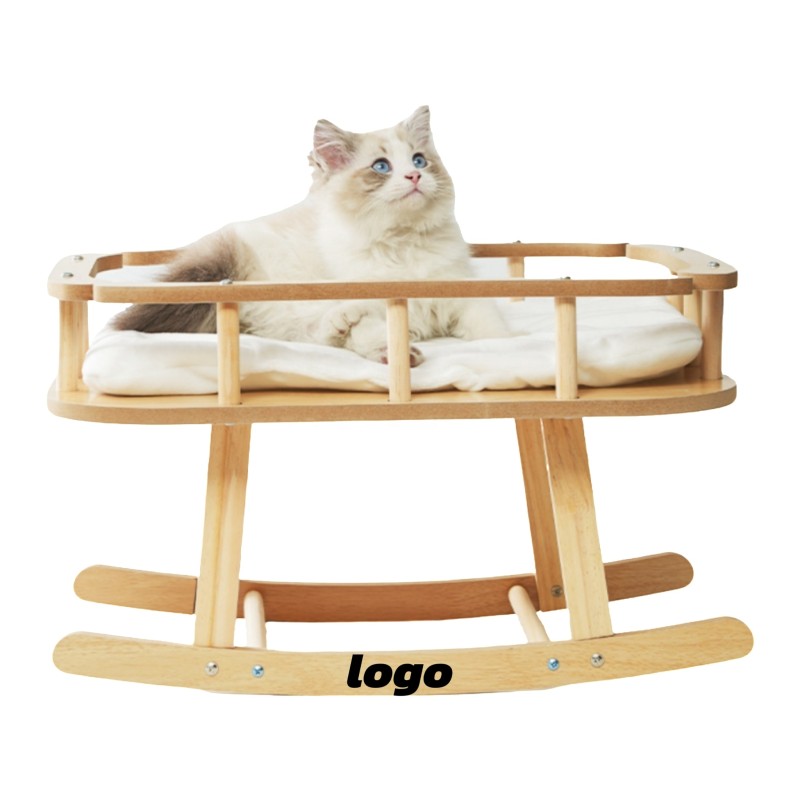 Cat Bed Supplier - Removable Cover Wooden Hammock