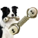 Dog Chew Toys Supplier - Dumbbell Cotton Rope Tennis