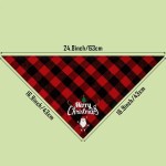 Pet Bandana Manufacturer - Plaid Triangle Bib Christmas