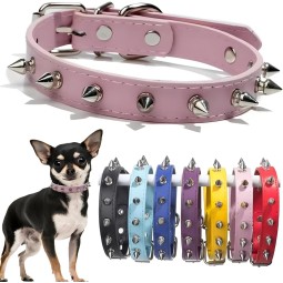 Leather Dog Collar Factory - Solid Button Closure Rivet