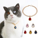 Pet Necklace Supplier - Gemstone Heart Shape Bling