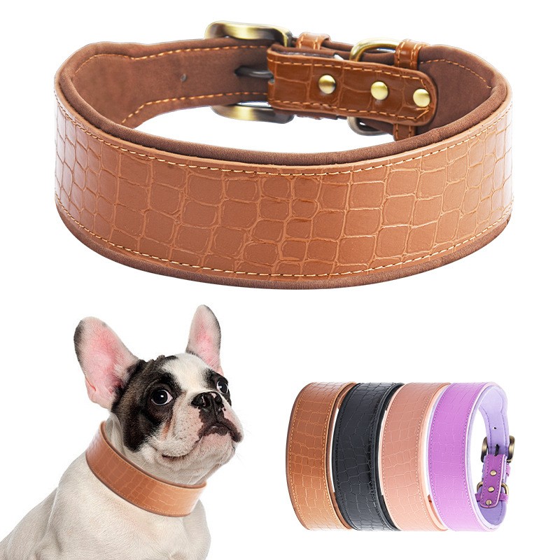 Leather Dog Collar Supplier - Crocodile-pattern Outdoor