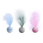 Cat Toys Supplier - Feathery Wobble Balls EVA Foam