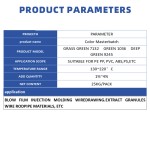 Dark Green Masterbatch Supplier - Custom Injection Blow Molding PP PE