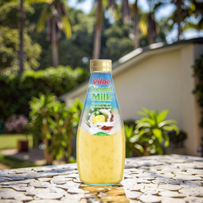 Viloe Healthy 290ml Coconut Milk Drink Melon Flavor Concentrate Filtered Beverage in Hala Certified Cup Made Vietnam