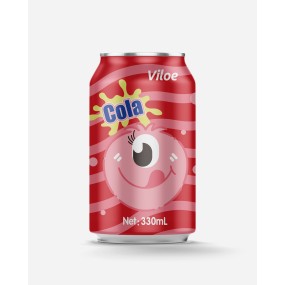 Viloe 330ML Cola Sweet Dry Carbonated Soft Drink Beverages OEM Packaging for Adults and Children