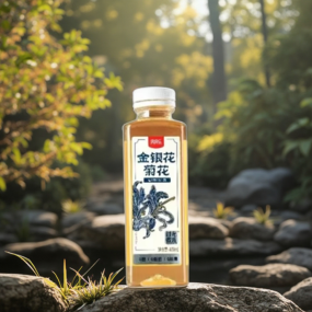 Sugar-Free Honeysuckle and Chrysanthemum Flower Infused Plant Drink Liquorice Other Beverages in Bottle Packaging