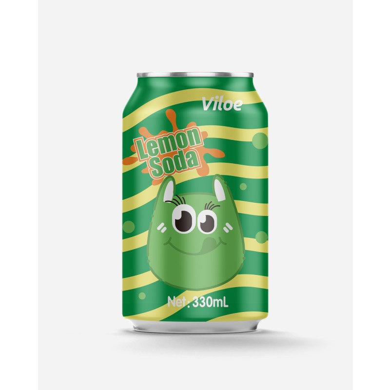 Classic Lemon Flavored 330ml Carbonated Soda Icy and Cool Sweet and Dry Taste Packaged in Boxes for Children's Beverages