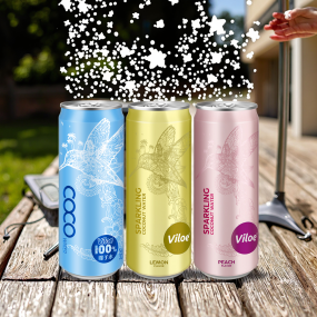 Viloe Natural Energy Vitamin Drink 330ml Pure Canned Coconut Water Box Packaging Other Beverages