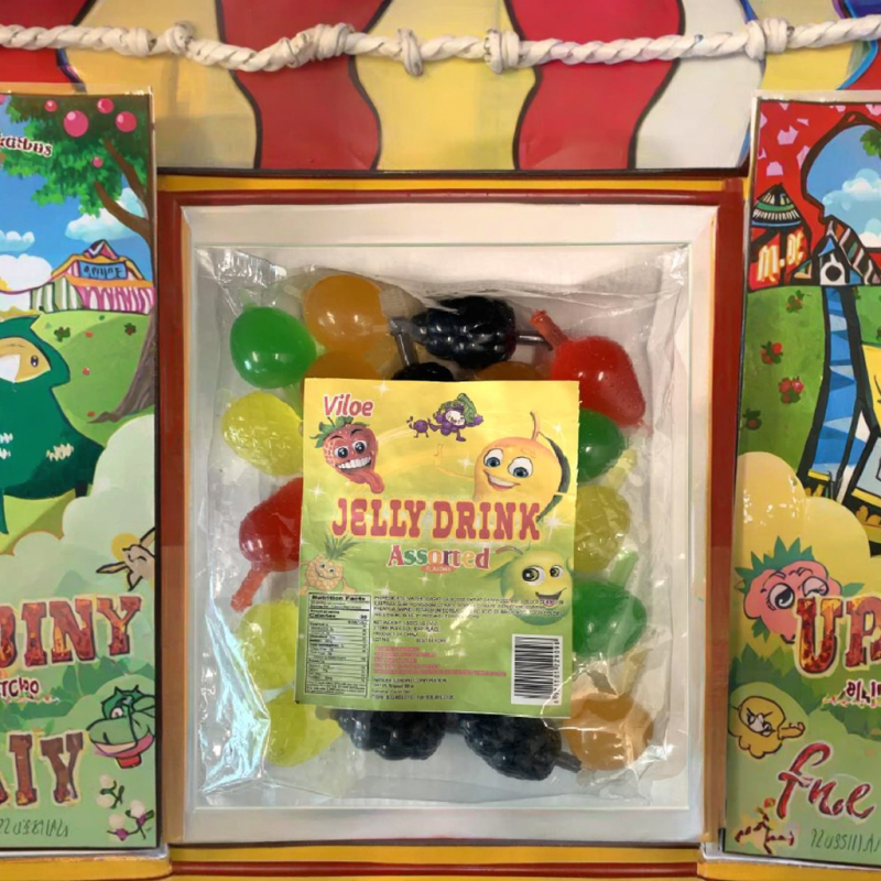 Sweet Fruity Jelly Pudding Variety in Bulk Sachets Stick Ball Bottles for Kids Children's Parties Includes Mango Pineapple