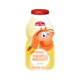 果冻棕色生物益生菌牛奶发酵乳酸菌饮料芒果桃子口味的瓶子非常适合软饮料