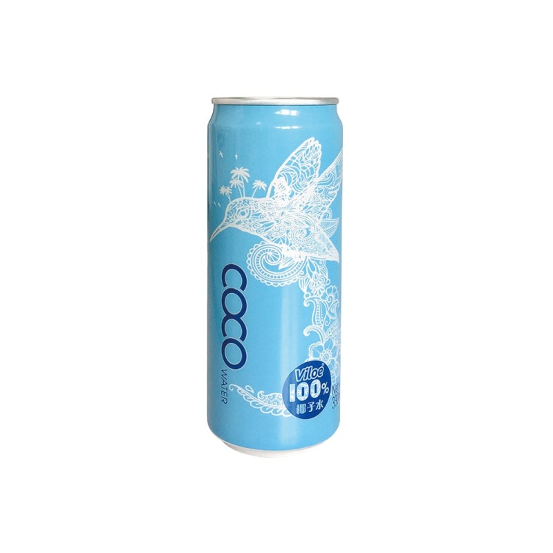 Viloe Natural Energy 330ml Pure Coconut Water in a Can Vitamin Drink Box Packaging for Other Beverages