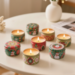 Aromatherapy Candle Factory - Custom Soy Wax with Crystals Dried Flowers