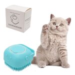 Pet Bath Brush Supplier - with Soap Shampoo Dispenser Soft Silicone Bristle