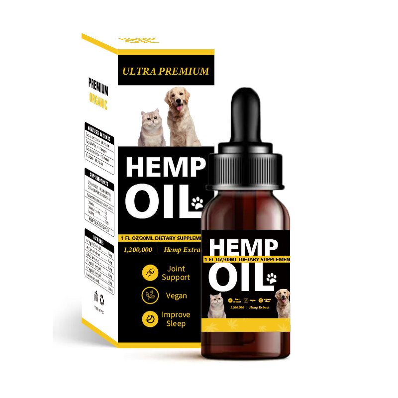 Pet Hemp Oil Supplier - 30ml with Dropper for Pets and Human Use