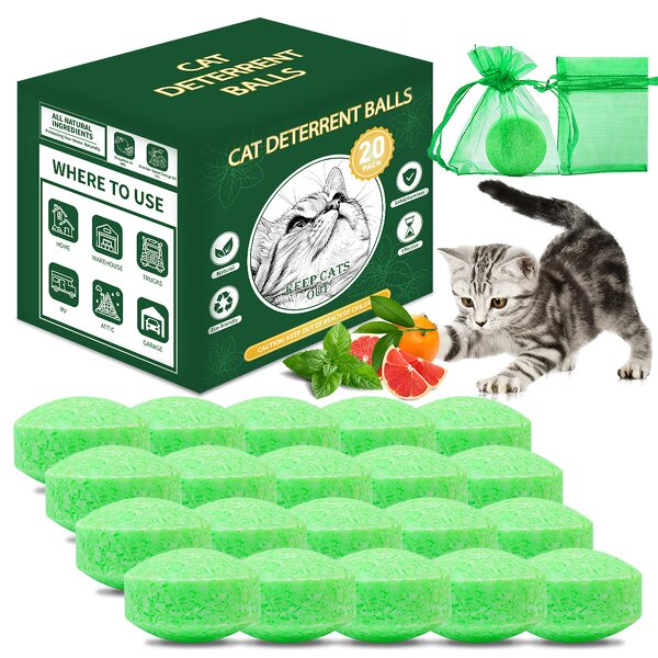 Cat Deterrent Balls Manufacturer - 10 Pack Outdoor Natural Oil Keep Cats Off