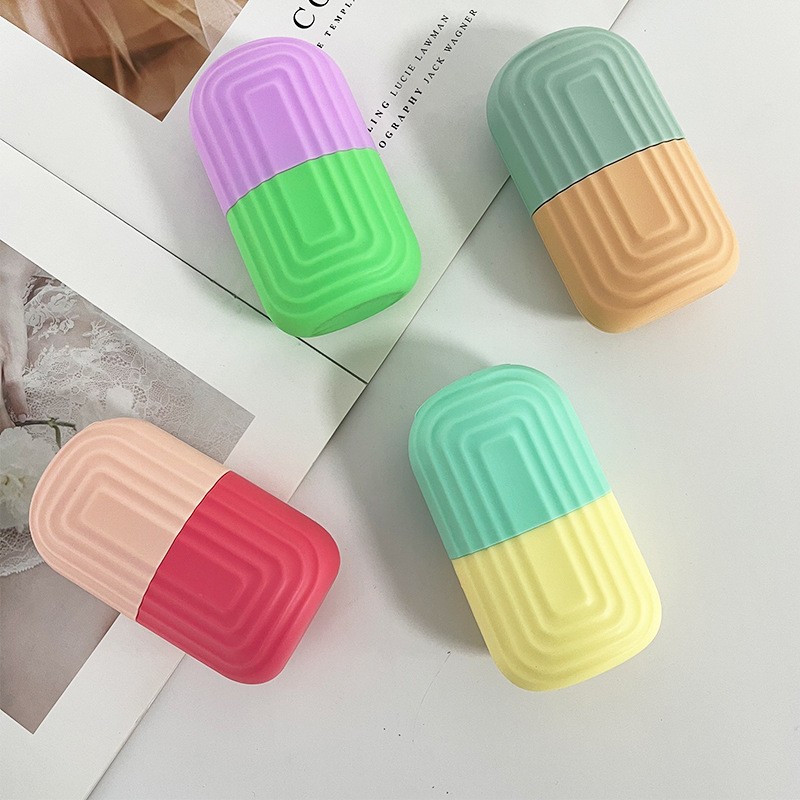 Wholesale Silicone Quality Facial Ice Rollers Glow Cube Roller Mold for Skin Care V Shape Ice Roller Facial