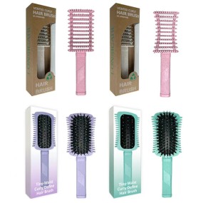 Curly Hair Roll Brush Detangling Curl Defining Bristle Curly Hair Comb Styling Tools Hair Brush for Women