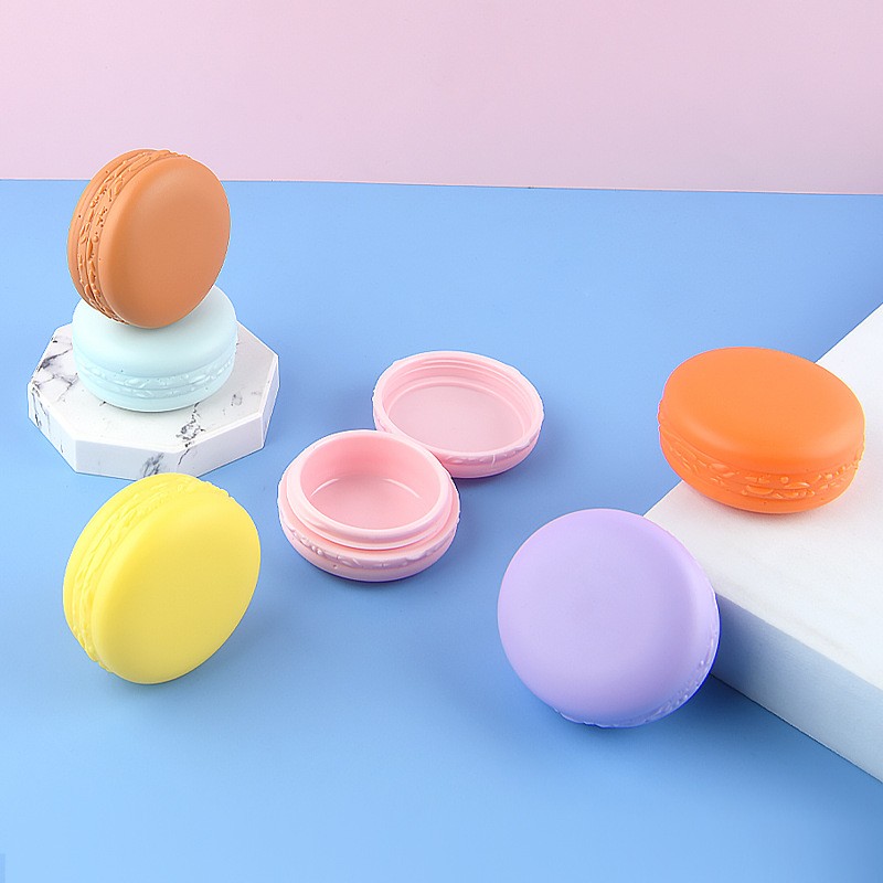 Portable Macaron Holiday Lip Balm Cream Macarons Box Macaroon Shape Storage Box