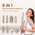 High Quality 8 in 1 DC Motor Hair Dryer 11000rpm High Speed Multi-Function Folding Hot Air Comb Electric LCD Temperature Display