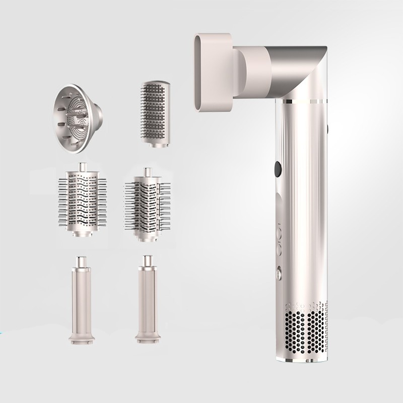 8 1 110000 RPM Bldc Motor Hair Dryer Hot Air Brush LCD Temperature Display PTC Rotating Blow Dryer for Household Hotel Use