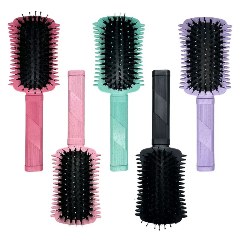 Custom logo Eco Friendly Curly Hair Styling Curl Defining Brush Detangling Massage Comb