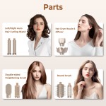 High Quality 8 in 1 DC Motor Hair Dryer 11000rpm High Speed Multi-Function Folding Hot Air Comb Electric LCD Temperature Display