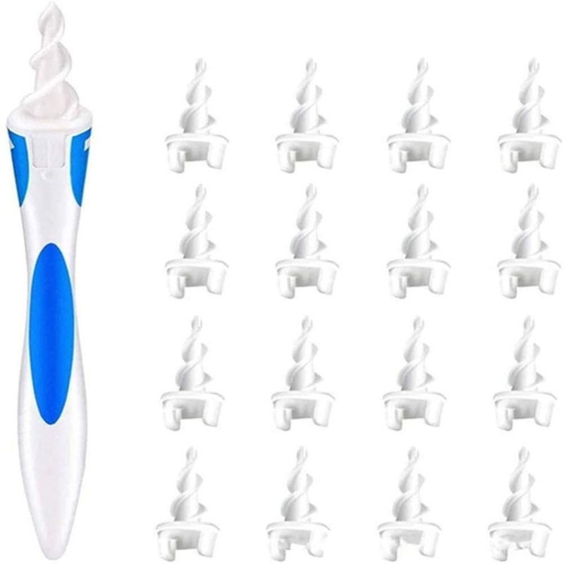 New Arrival Portable Soft Silicone  Ear Wax Cleaner 16 Pcs Ear Wax Remover Tool