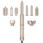 8 1 High-Speed DC Hair Dryer AC Motor Salon Quality Multi-Function Folding Hot Air Comb Temperature Display LCD Ceramic