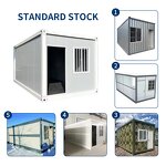 Folding Storage Container House Manufacturer - Low Cost White Detached Sandwich Panel