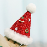 Christmas Pet Set Manufacturer - 2025 Luxury Velvet Collar Santa Hat Bib