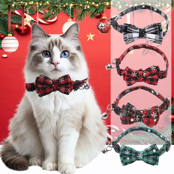 Christmas Pet Collar Manufacturer - Lowest Price Custom Bow with Bowknot Bells