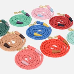 Cotton Rope Dog Leash Manufacturer - Fancy Colored Luxury Purple