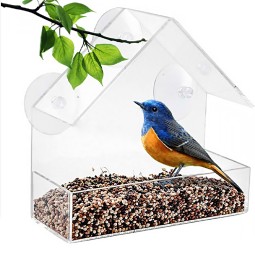 Window Bird Feeder Manufacturer - 3 Strong Suction Cups Acrylic Transparent Plastic