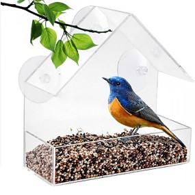 Window Bird Feeder Manufacturer - 3 Strong Suction Cups Acrylic Transparent Plastic