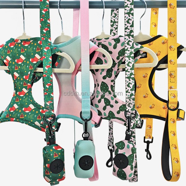Personalized Dog Harness Set Manufacturer - Customize Luxury with Poop Bag Bandana