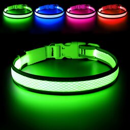 LED Dog Collar Manufacturer - USB Rechargeable Light up Soft Mesh Safety