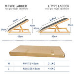 Pet Stairs Manufacturer - Solid Wood Foldable Anti-Slip Ramp for Bed Car