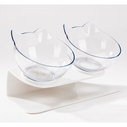 Elevated Cat Food Bowl Manufacturer - Eco Friendly 15 Degree Tilted Neck Protection