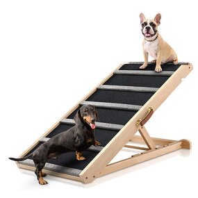 Solid Wood Pet Stairs Manufacturer - High-quality Foldable Anti-Slip Ramp Ladder