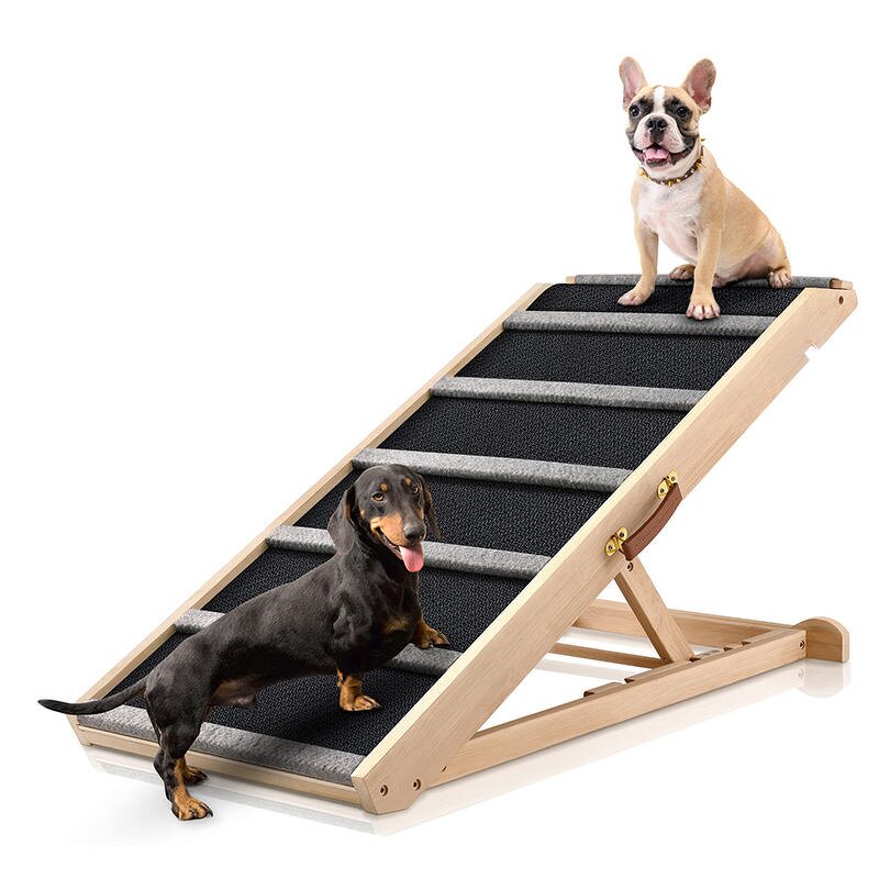 Solid Wood Pet Stairs Manufacturer - High-quality Foldable Anti-Slip Ramp Ladder