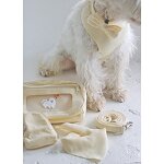 Luxury Corduroy Dog Harness Set Manufacturer - Adjustable Gold Metal Buckle Designer
