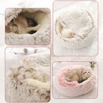 Macaron Round Cat Bed Manufacturer - Luxury Half-Pack Soft Comfortable PP Carton