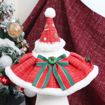 Christmas Pet Set Manufacturer - 2025 Luxury Velvet Collar Santa Hat Bib