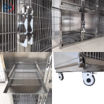 Stainless Steel Veterinary Cage Manufacturer - DRH Wholesale Three-Storey Thirteen Compartments