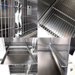 Large Veterinary Cage Manufacturer - DRH Multi-functional 13-Door 3-Layer Stainless Steel